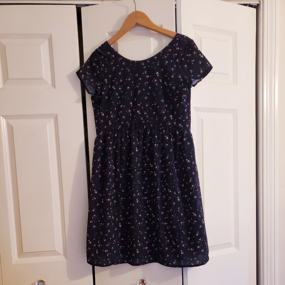 Envie de Fraise Navy/Floral Maternity Dress
